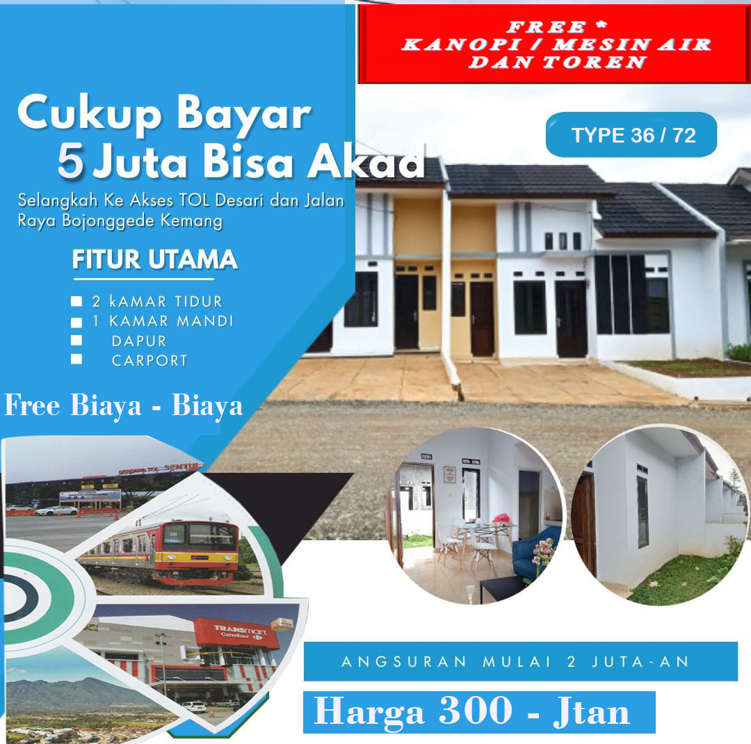 RUMAH MODERN MINIMALIS HUNIAN NYAMAN ASRI BEBAS BANJIR LOKASI ST