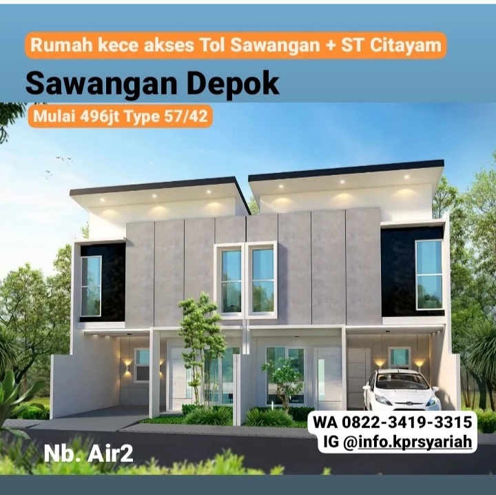 Perumahan syariah Sawangan Depok dekat stasiun Citayam