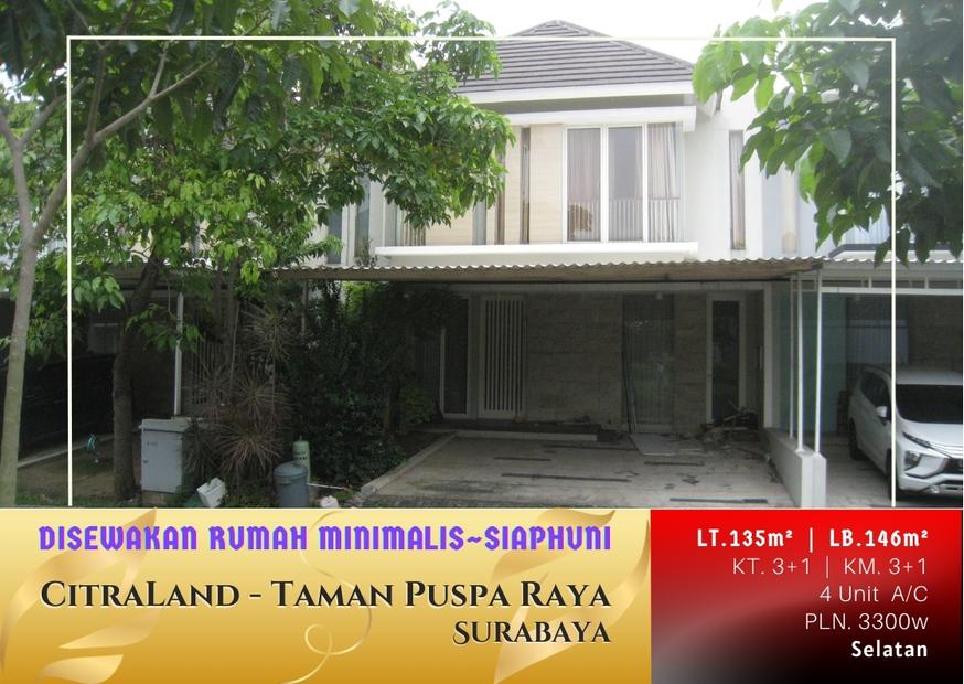 Rumah Minimalis Siaphuni, CitraLand Taman Puspa Raya, Surabaya.