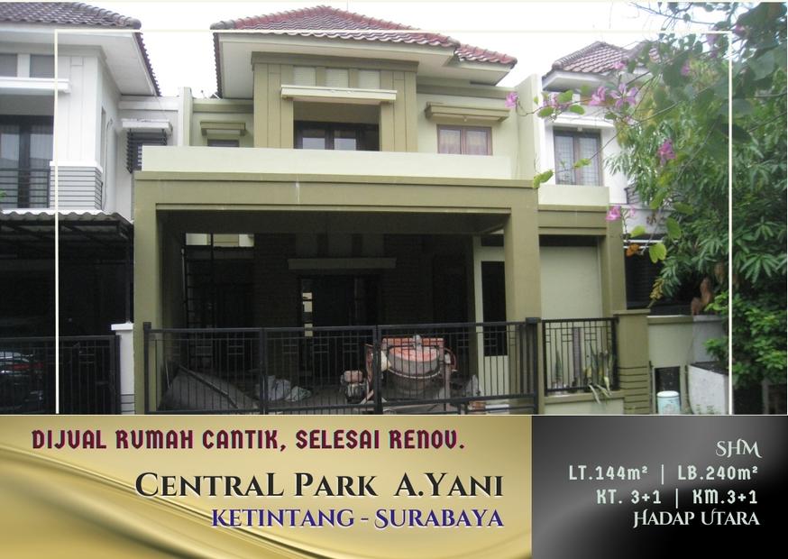 Rumah Central Park A.Yani Regency, Ketintang, Surabaya.