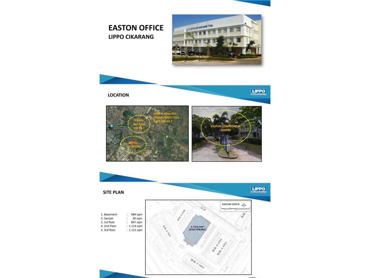 Dijual Kantor Easton Commercial Building, Lippo Cikarang AG1953