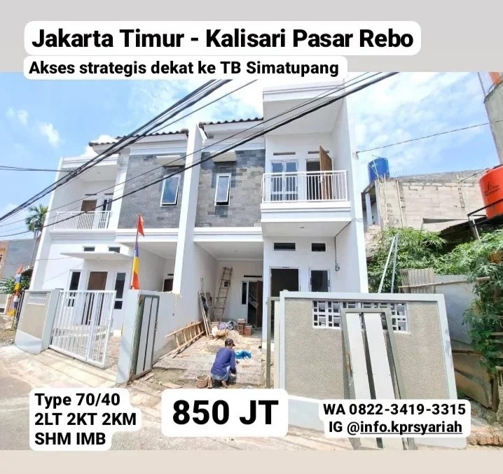 Rumah dijual Pasar Rebo Jakarta Timur dekat TB Simatupang