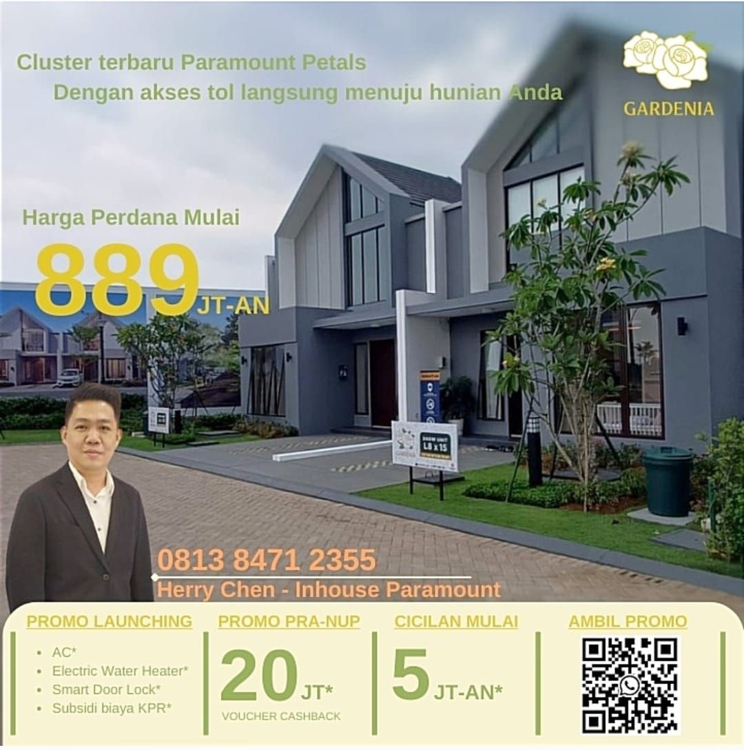 Cluster Gardenia, Launching Terbaru dari Paramount Petals MD919