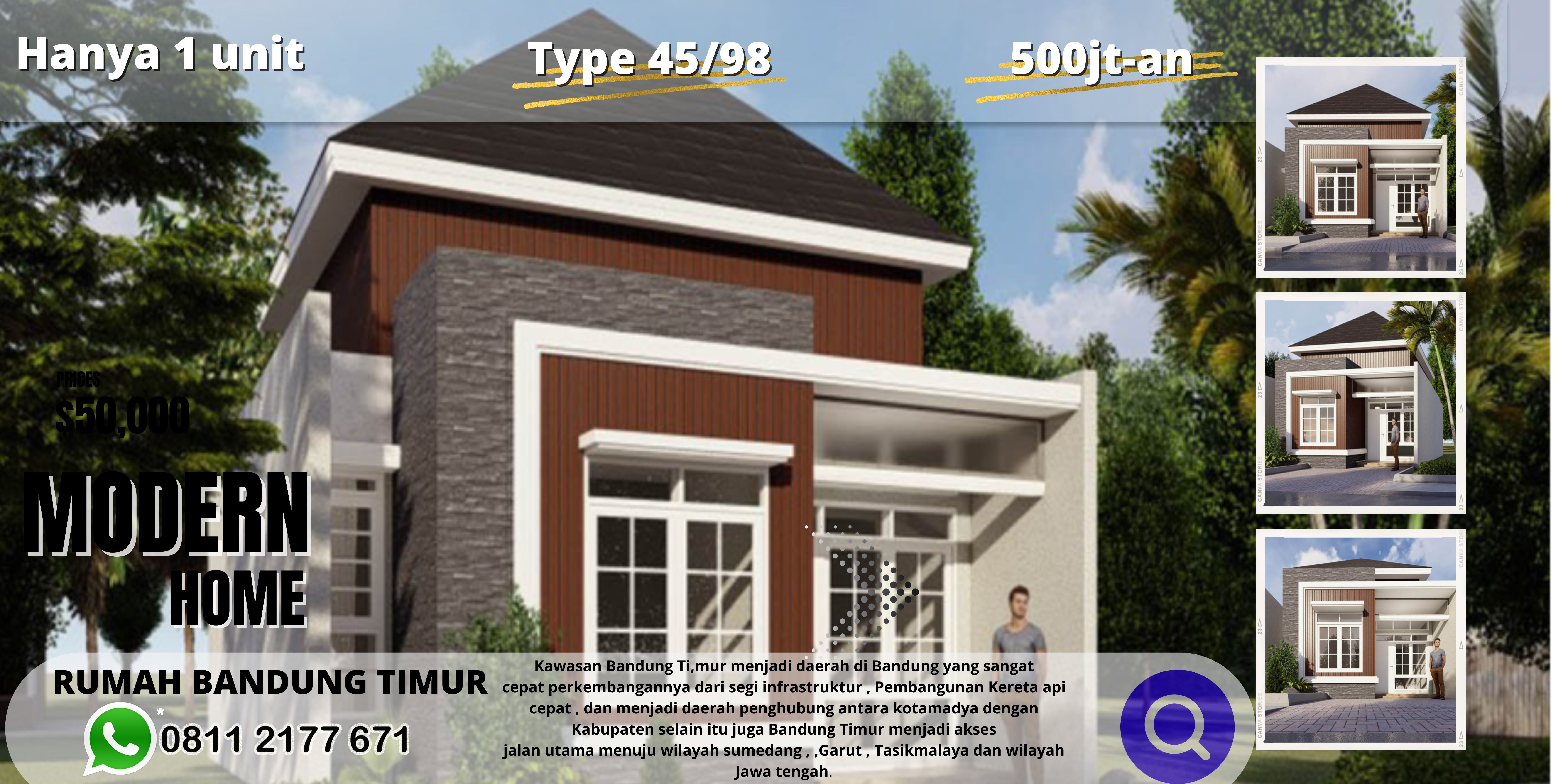 Rumah Bandung Timur type 45/98 Mekar Indah Cibiru Bandung