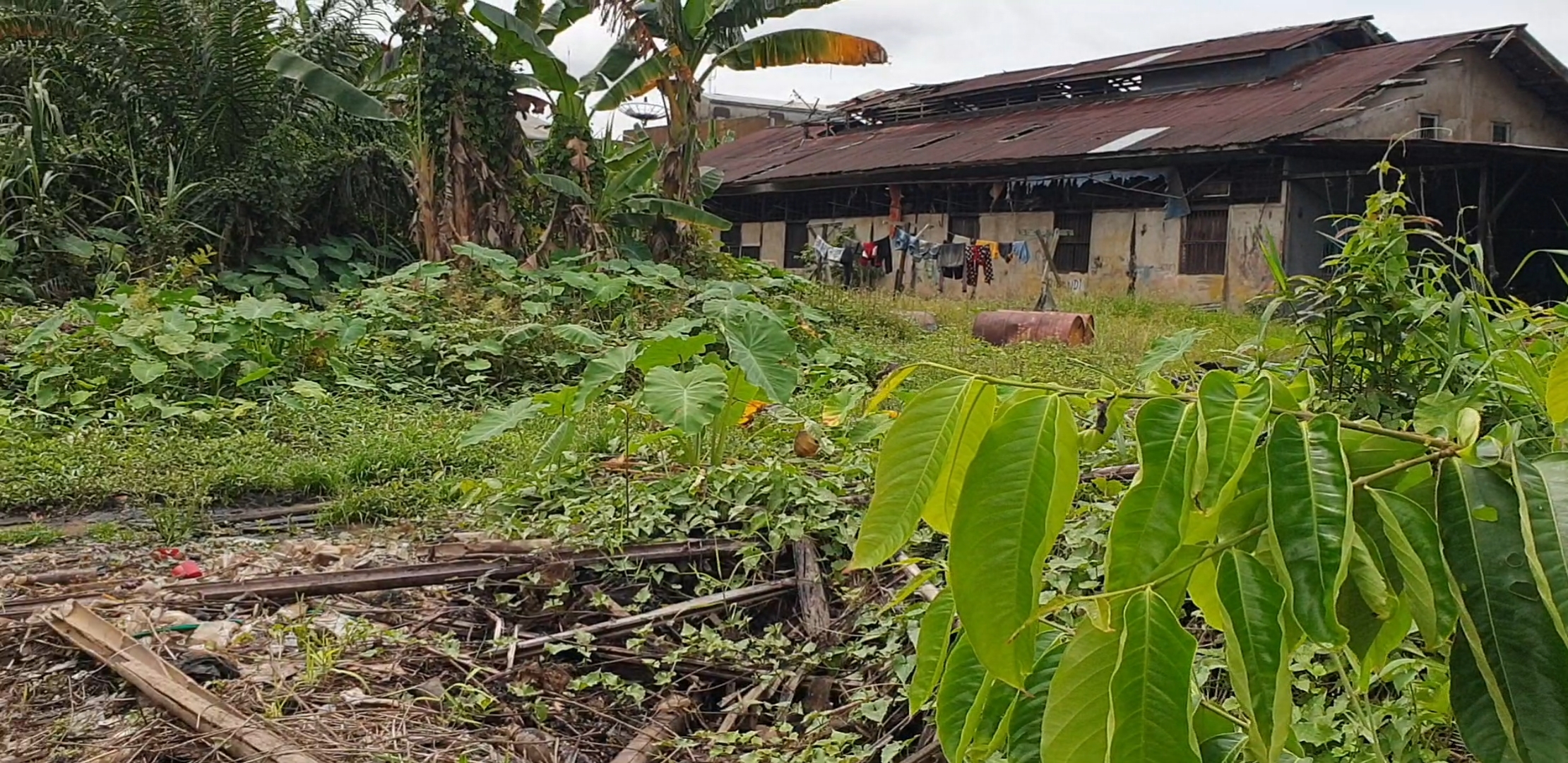 SHM Gudang mess dan lahan strategis tepi sungai luas 1.025m2