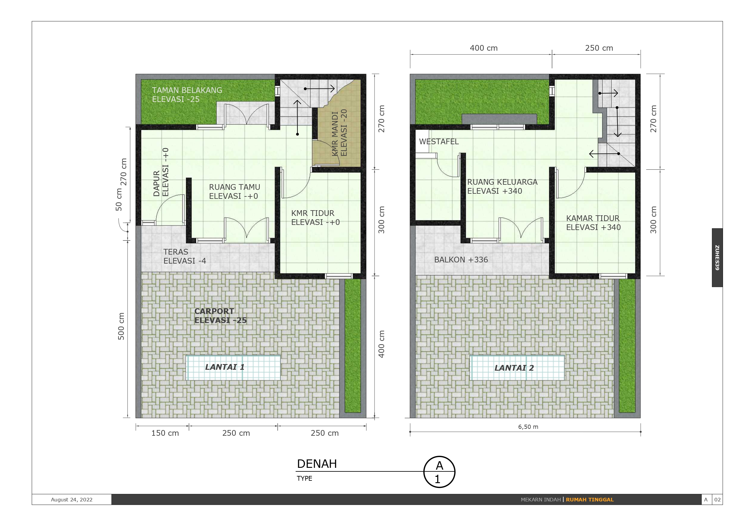 Rumah Bandung Timur 2 Lantai  Type 70/73  cibiru Bandung