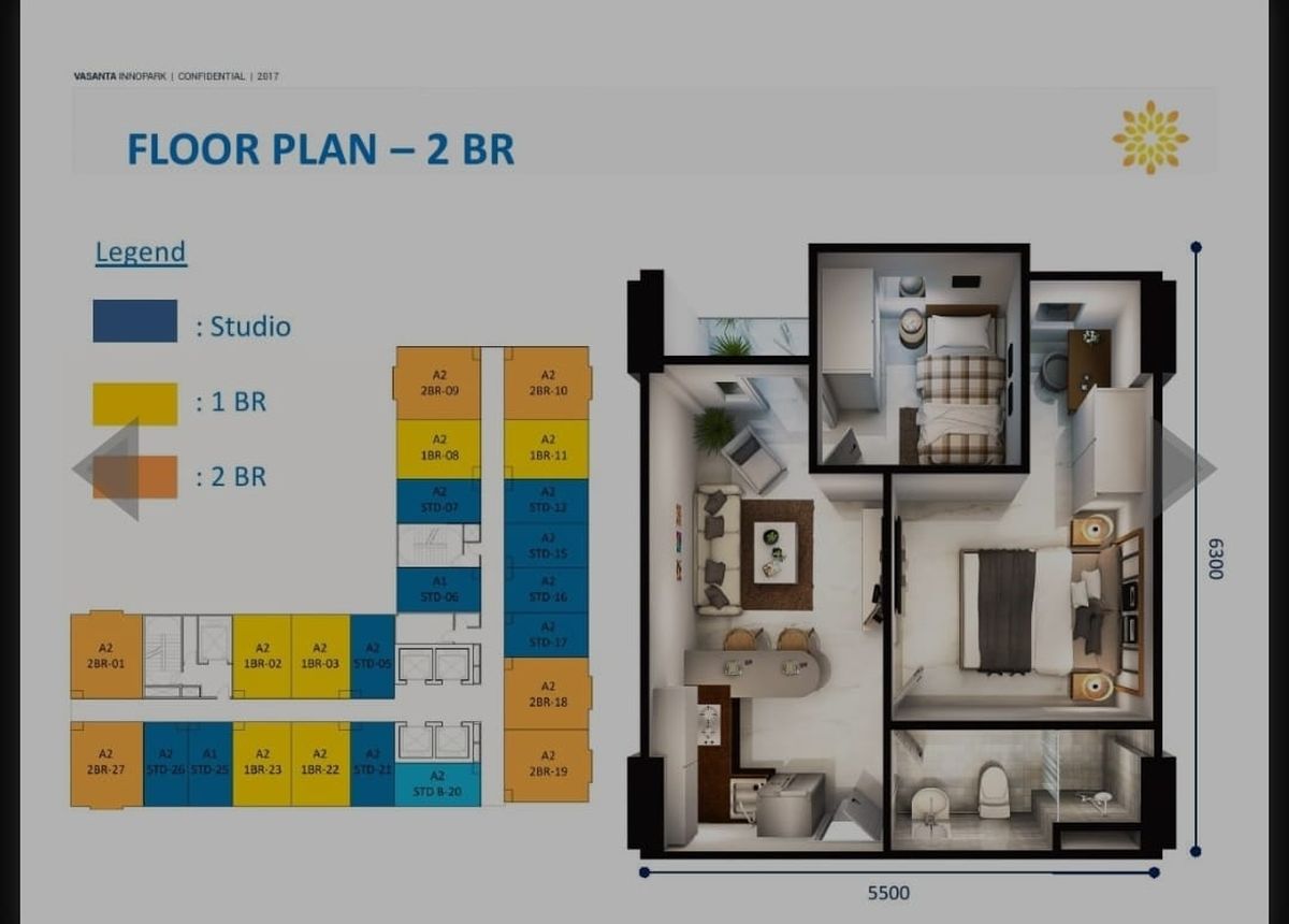 Jual Cepat Apartemen Vasanta Innopark Tower Aoki - 2 Bedroom PR1