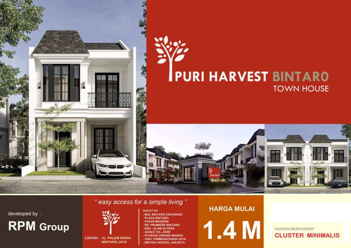 Puri Harvest Bintaro, Rumah Cantik 2 Lantai di Bintaro AG1971