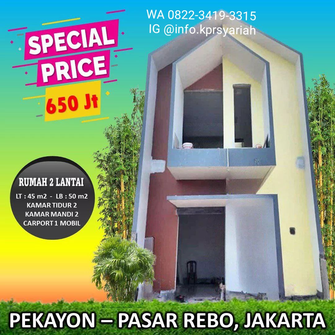 Rumah 2lantai Cluster Pekayon Pasar Rebo Jakarta Timur