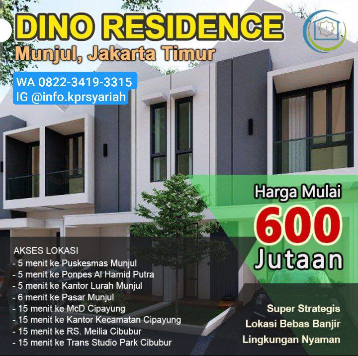 Dino Residence dekat Pasar Munjul Cipayung Jakarta Timur