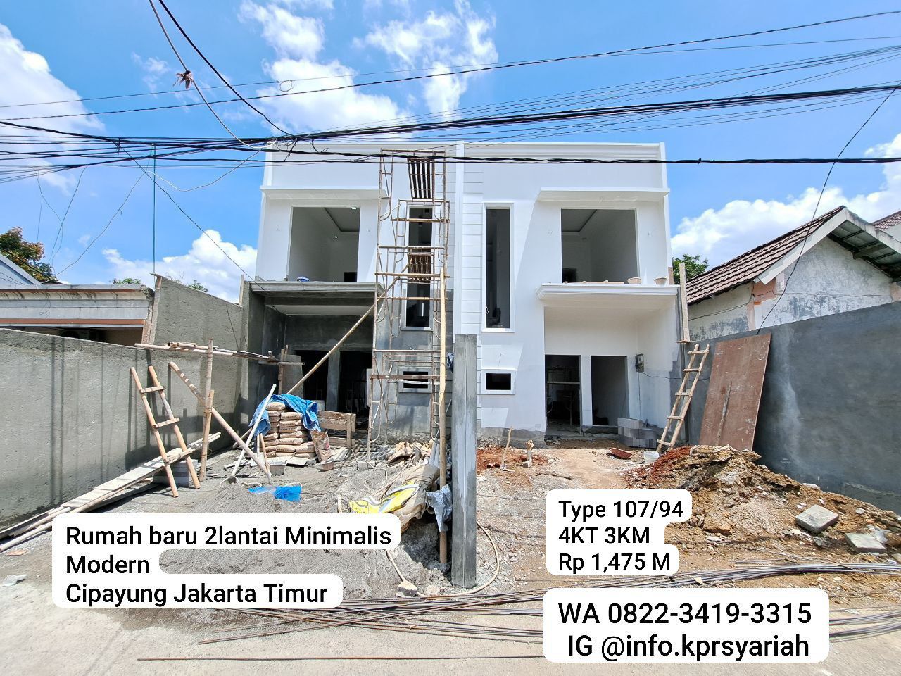 Rumah baru 2lantai Minimalis Cipayung Jakarta Timur