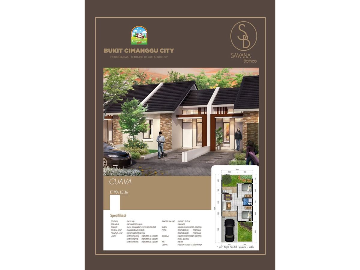 Cluster Savana Botheo, Rumah Bukit Cimanggu City Bogor MD933