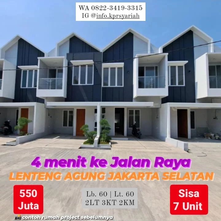 Rumah inden 4menit Raya Lenteng Agung Jakarta Selatan