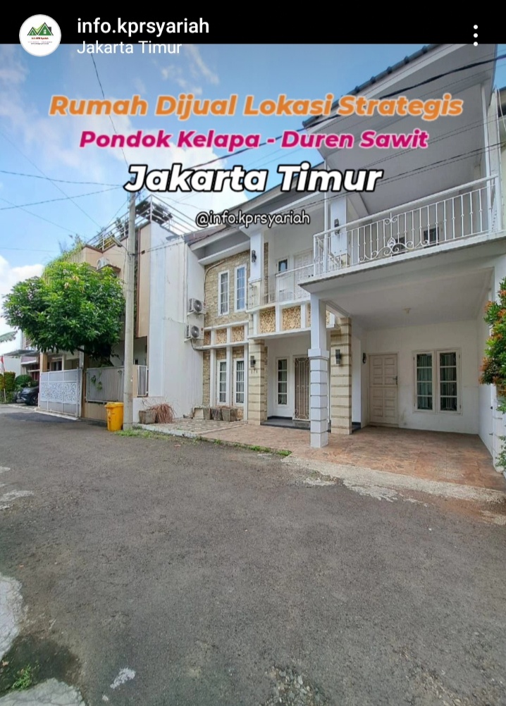 Rumah strategis Pondok Kelapa Duren Sawit Jakarta Timur