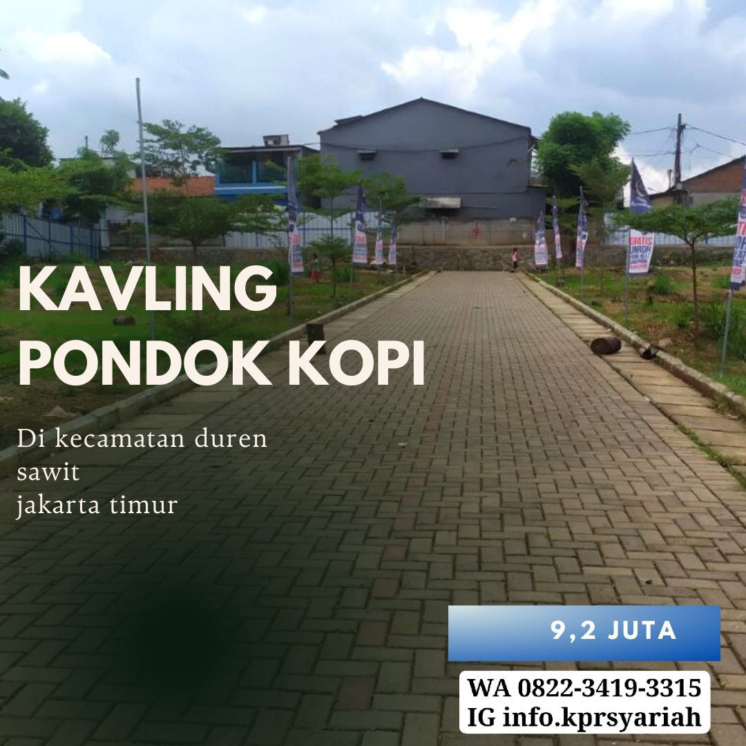 Tanah kavling Pondok Kopi Duren Sawit Jakarta Timur