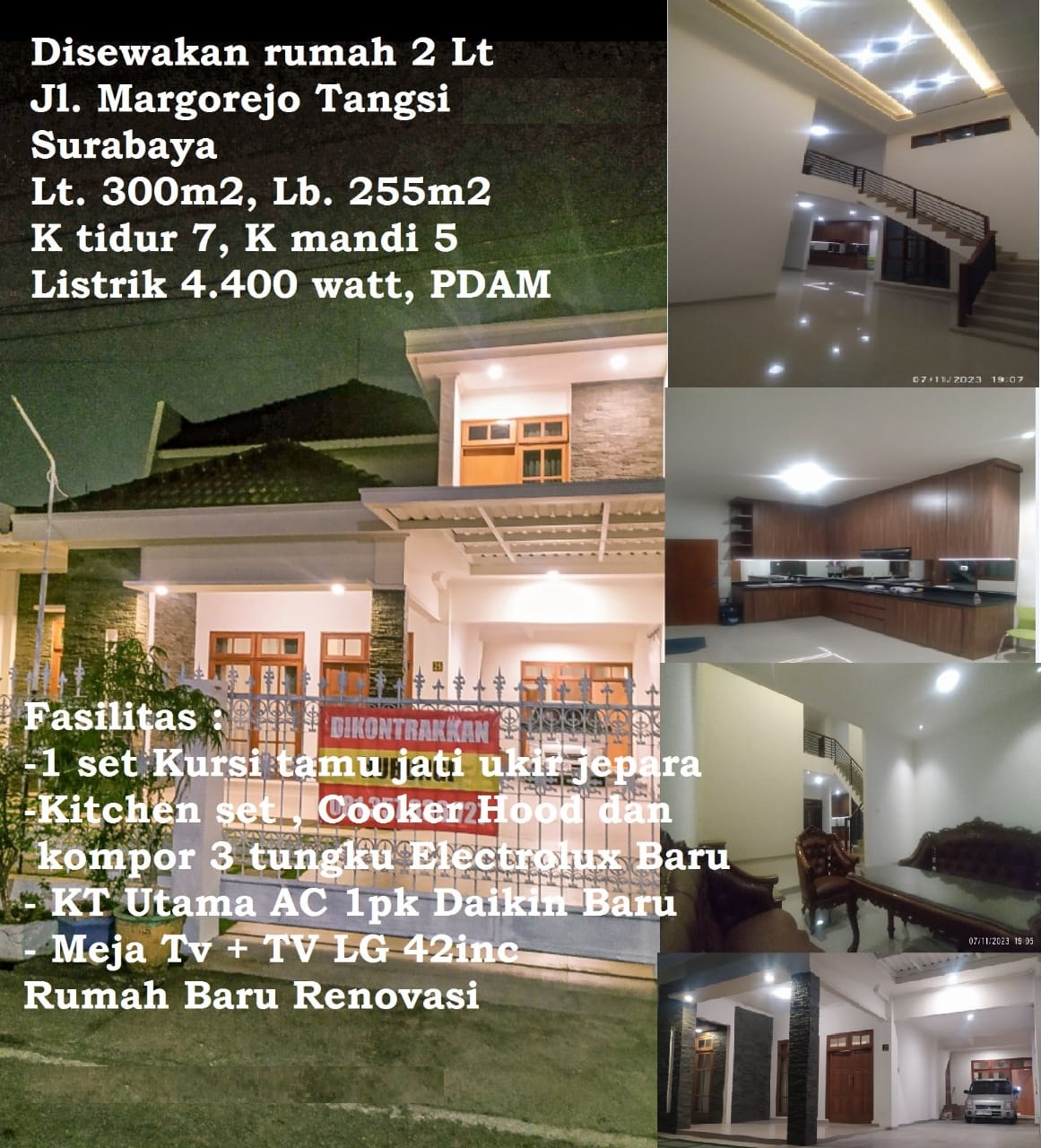 rumah disewakan margorejo tangsi surabaya