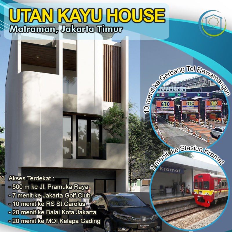 Townhouse exclusive 3lantai 6kamar Matraman Jakarta Timur