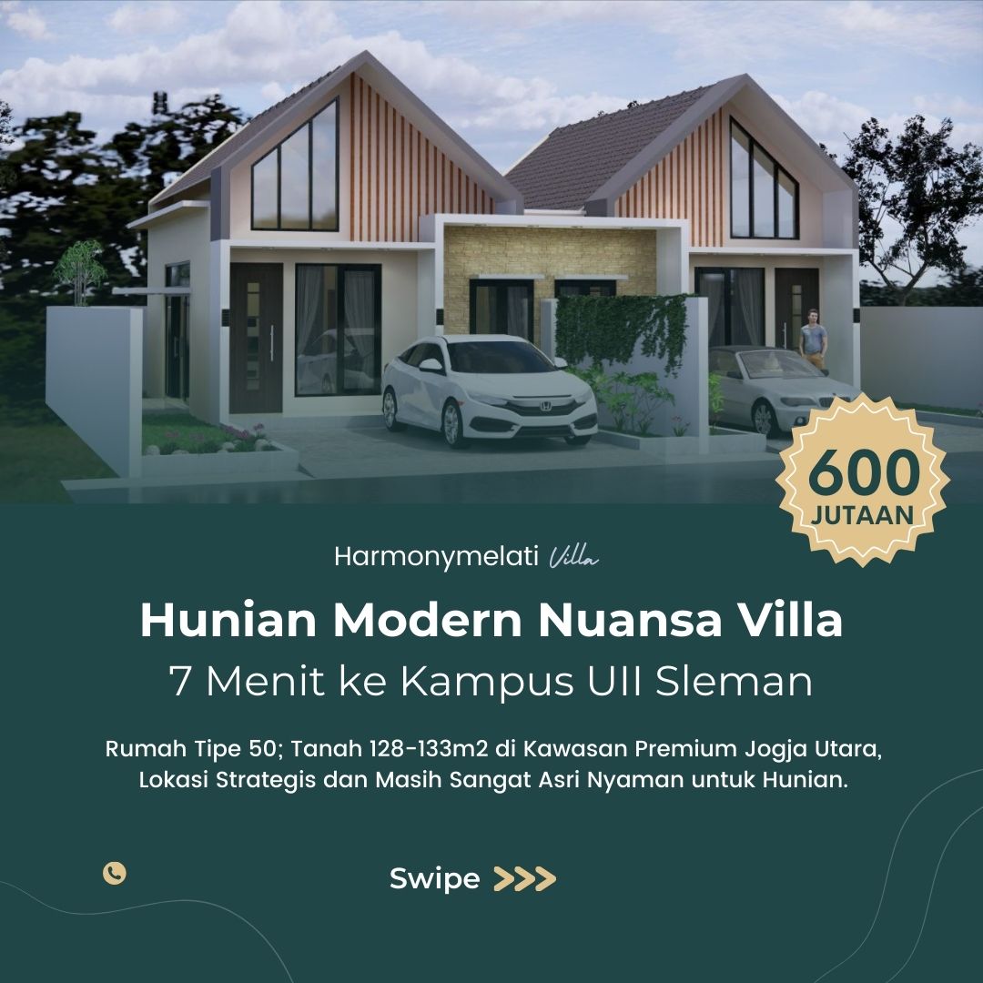 Rumah Cantik Modern di Jl Kaliurang Km 12