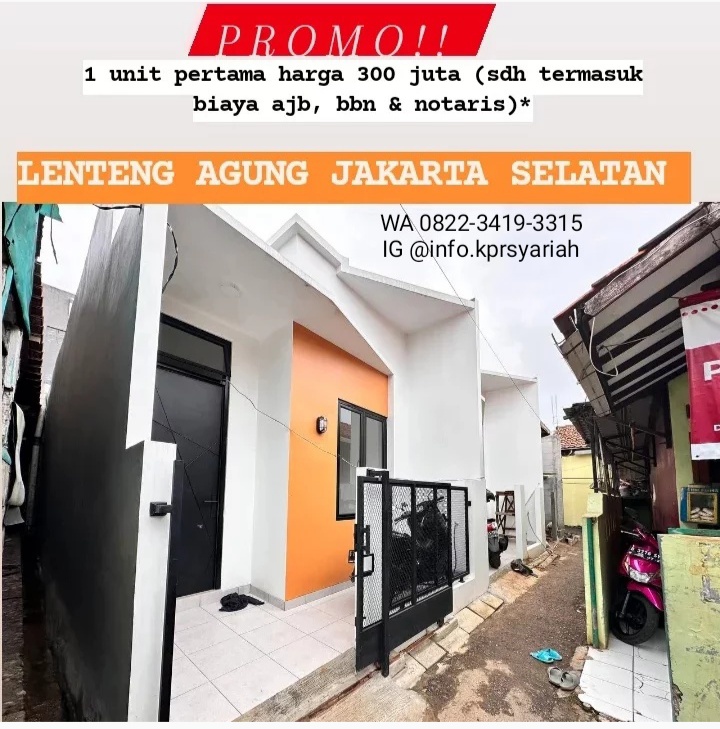 Rumah baru readystok Lenteng Agung Jakarta Selatan