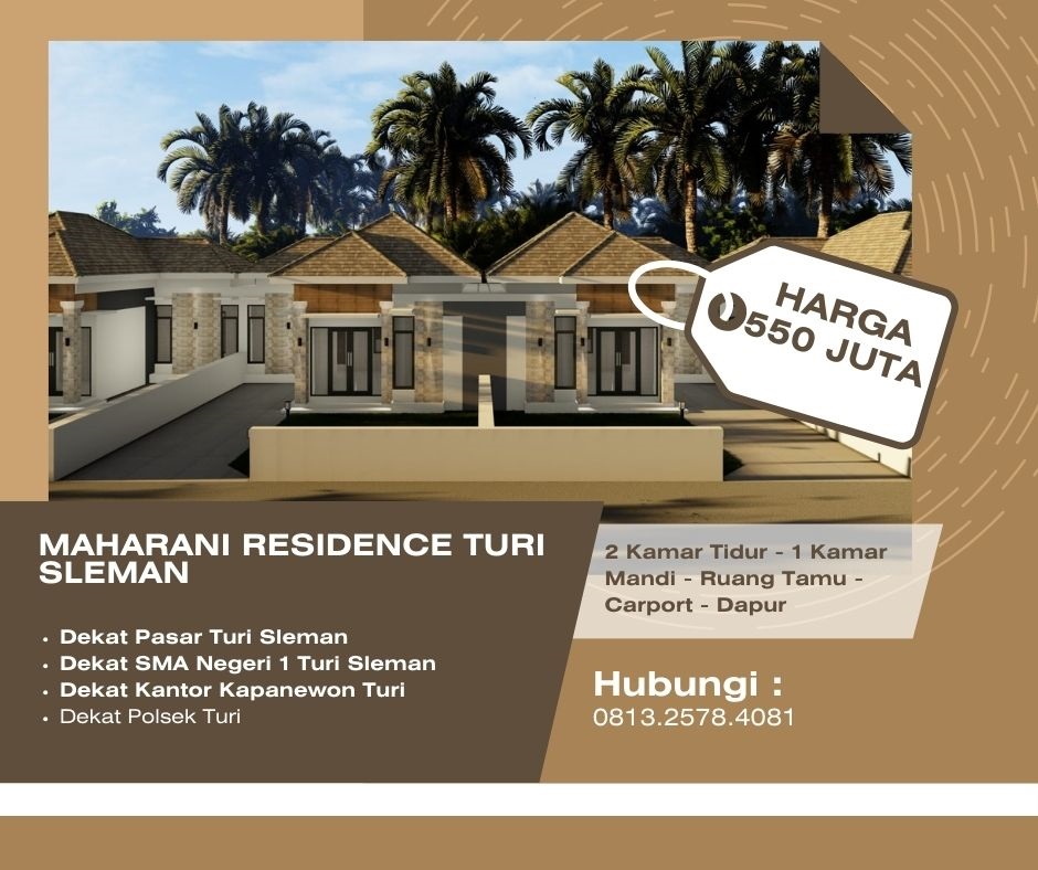 Rumah Murah Modern dekat Pasar Turi Sleman