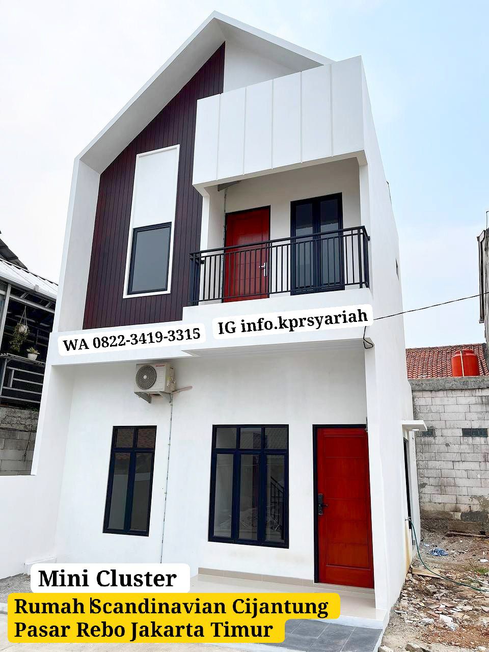 Rumah 2lantai scandinavian Cluster Cijantung Jakarta Timur