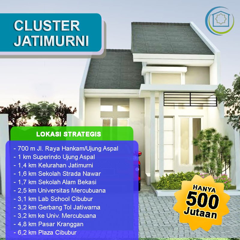 Cluster Jatimurni Pondok Melati Bekasi dekat jalan Raya Hankam