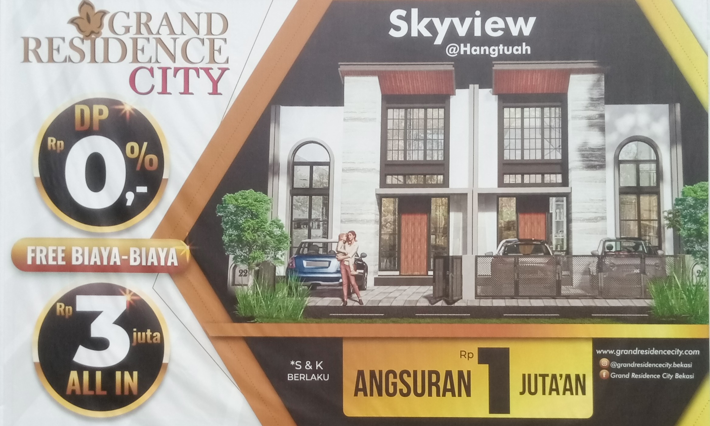 RUMAH CLUSTER TANPA DP CICILAN HANYA 1 JT'AN