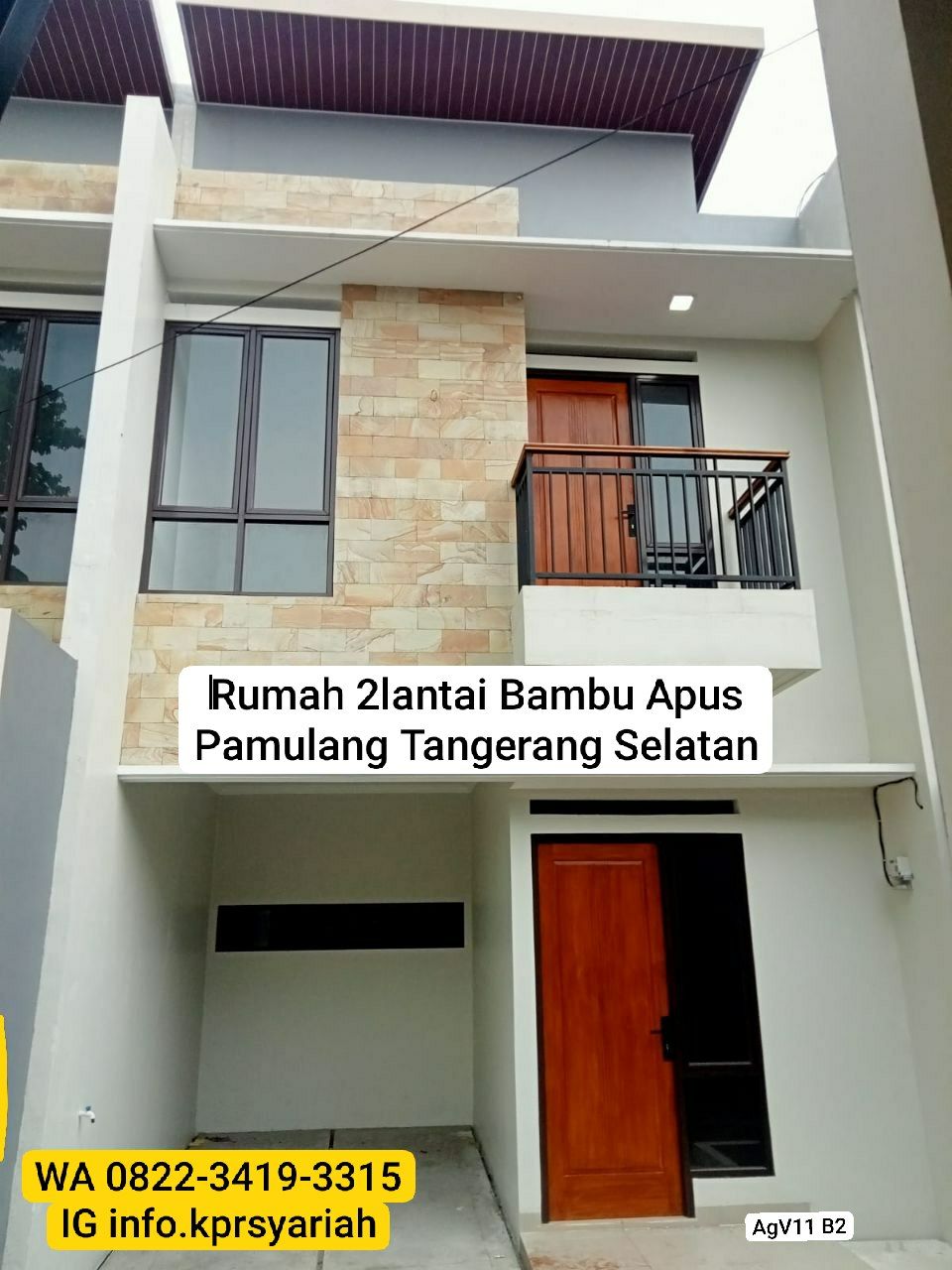 Rumah 2lantai Bambu Apus Pamulang Tangerang Selatan sisa 1 unit