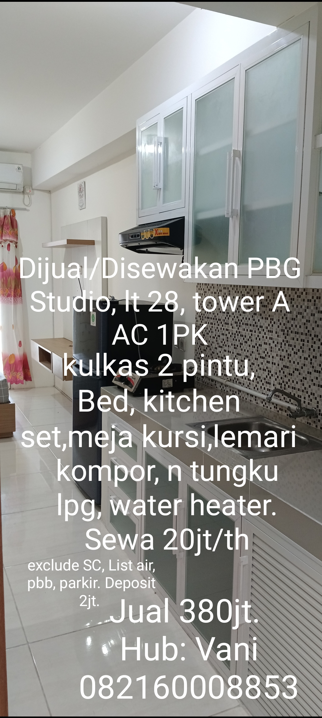 Sewa / Jual Apartemen Puncak Bukit Golf PBG Studio