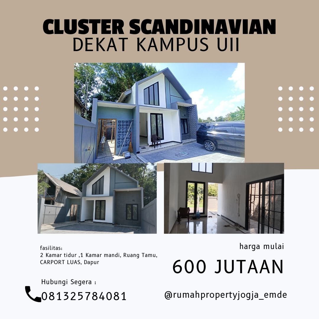 Rumah Scandinavian dekat Kampus UII