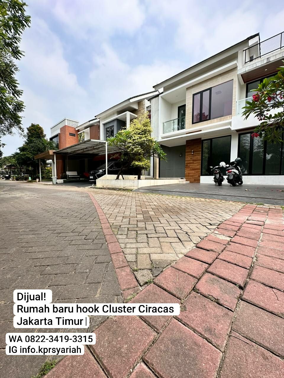 Rumah baru hook 2,5lantai Cluster Ciracas Jakarta Timur