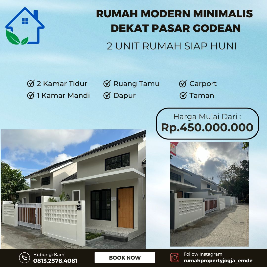 Rumah Murah Sleman Siap Huni dekat Pasar Godean