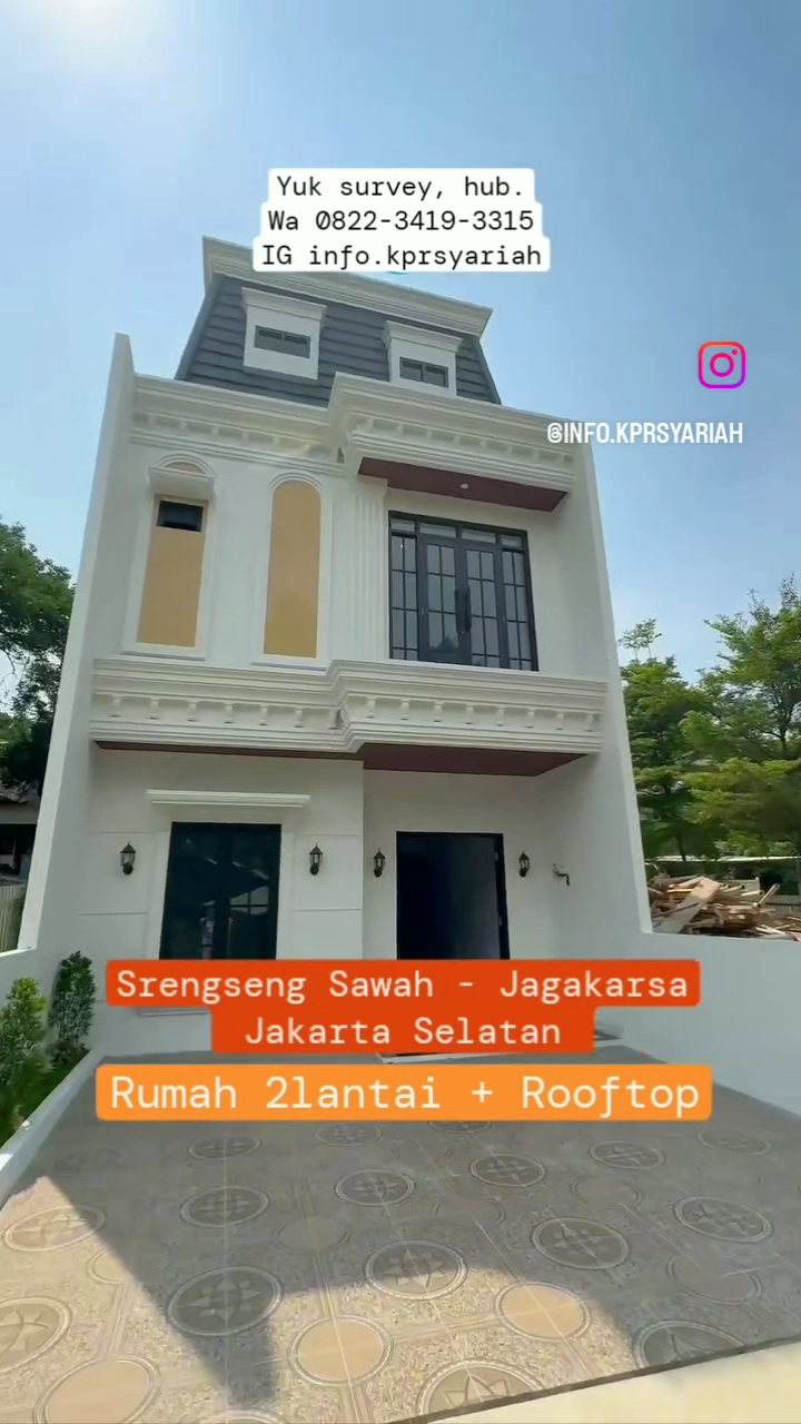 Rumah 2lantai Cluster Srengseng Sawah Jagakarsa Jakarta Selatan