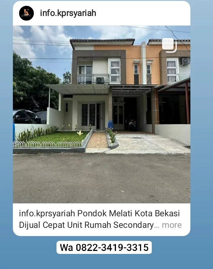 Rumah dijual bonus furnished Cluster Jatimurni Pondok Melati Bek