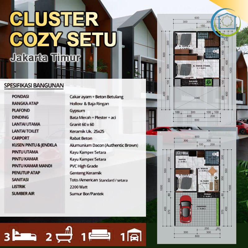 Cluster Cozy Setu Cipayung Jakarta Timur dekat Mabes