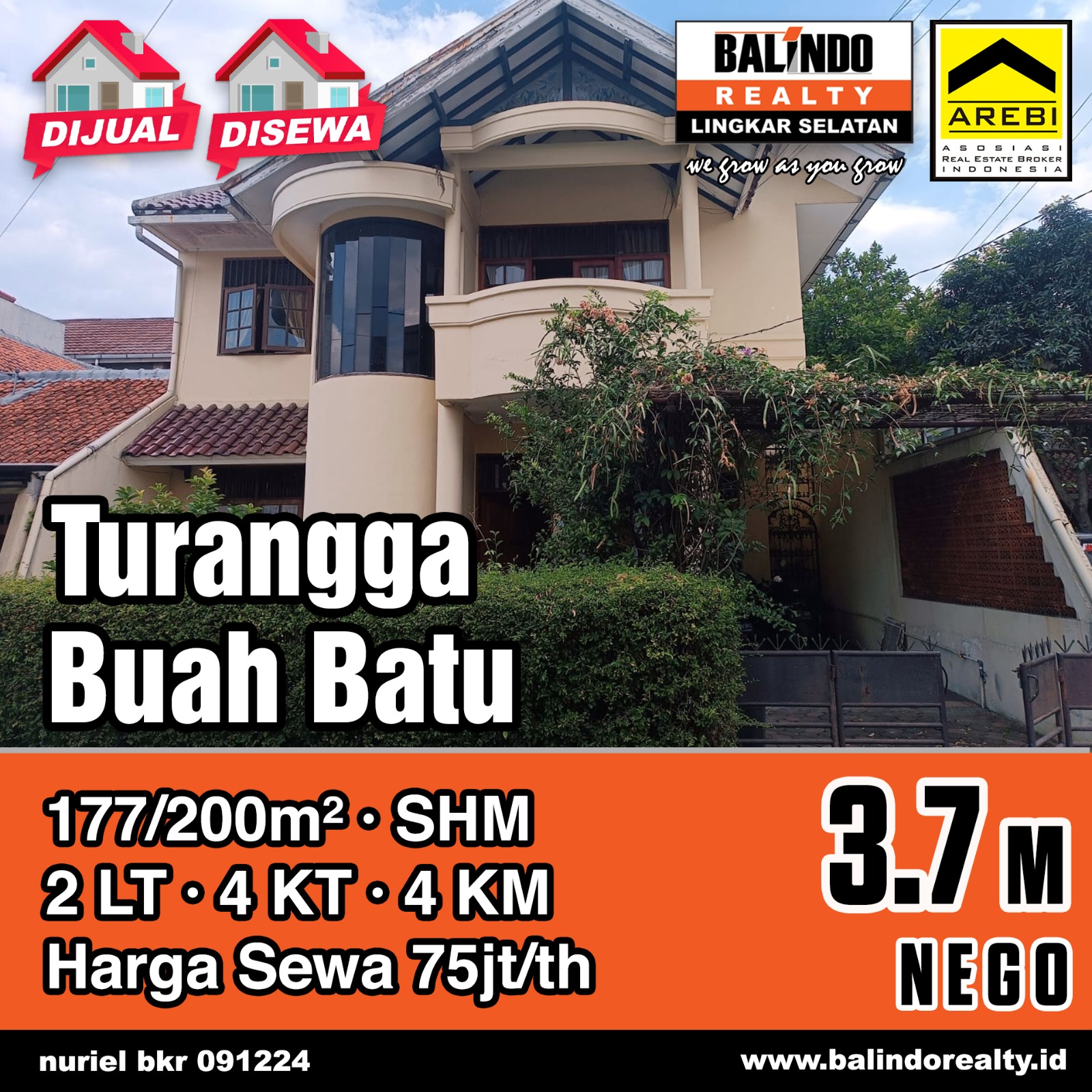 Dijual Rumah Strategis di Turangga Buah Batu