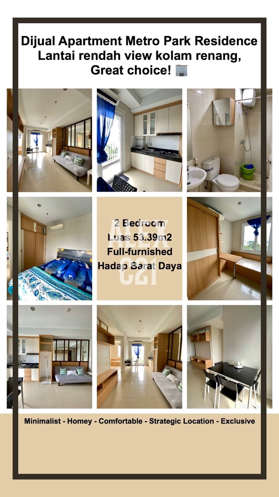 For SALE 1 unit Apartment Metro Park Residence