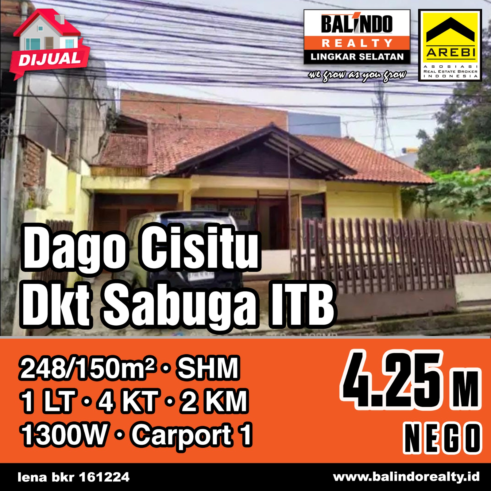 Dijual Rumah Strategis di Dago Cisitu