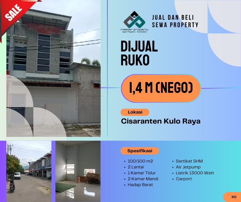 Ruko 2 lantai strategis di Cisaranten Kulon Arcamanik Bandung