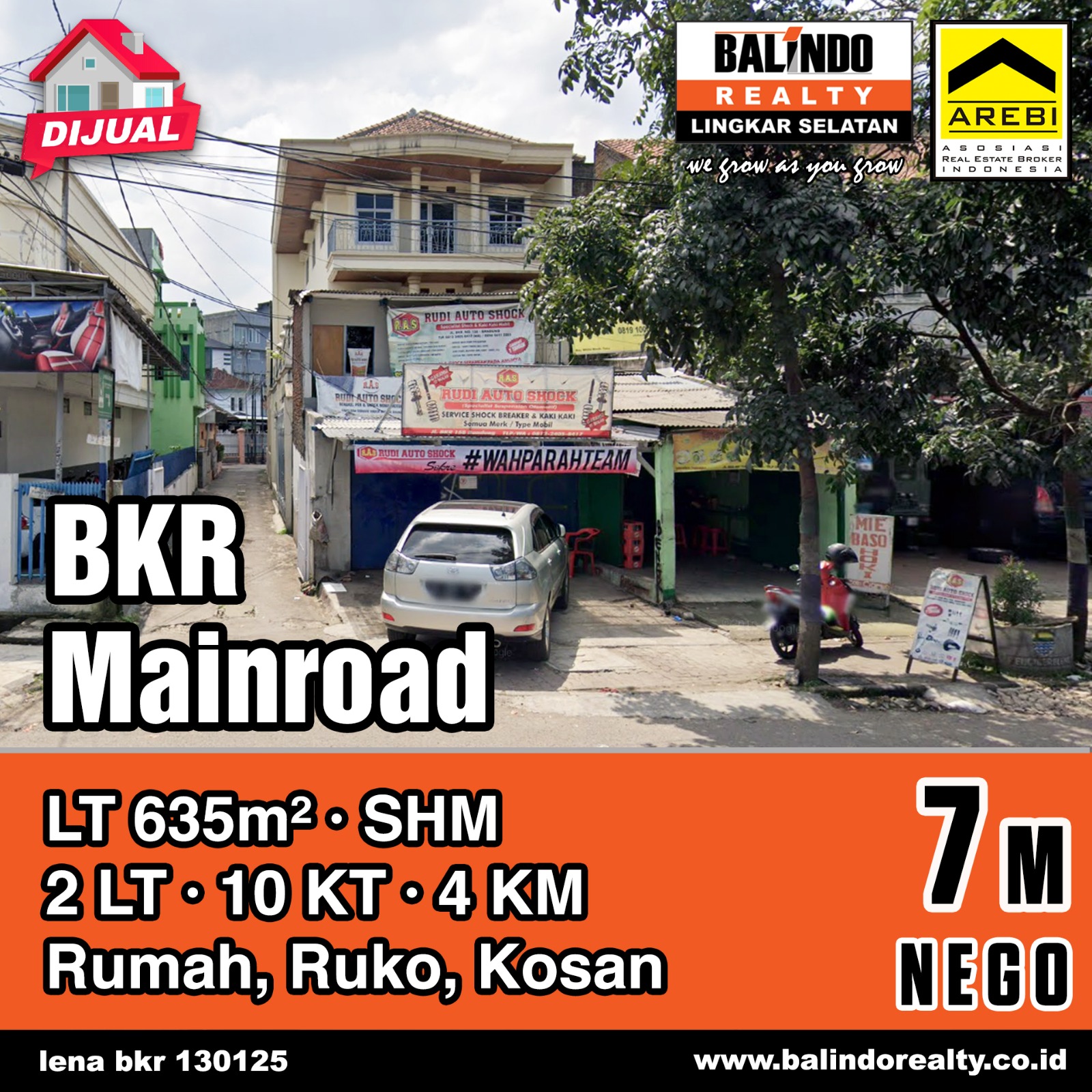 Dijual Rumah Strategis di Mainroad BKR