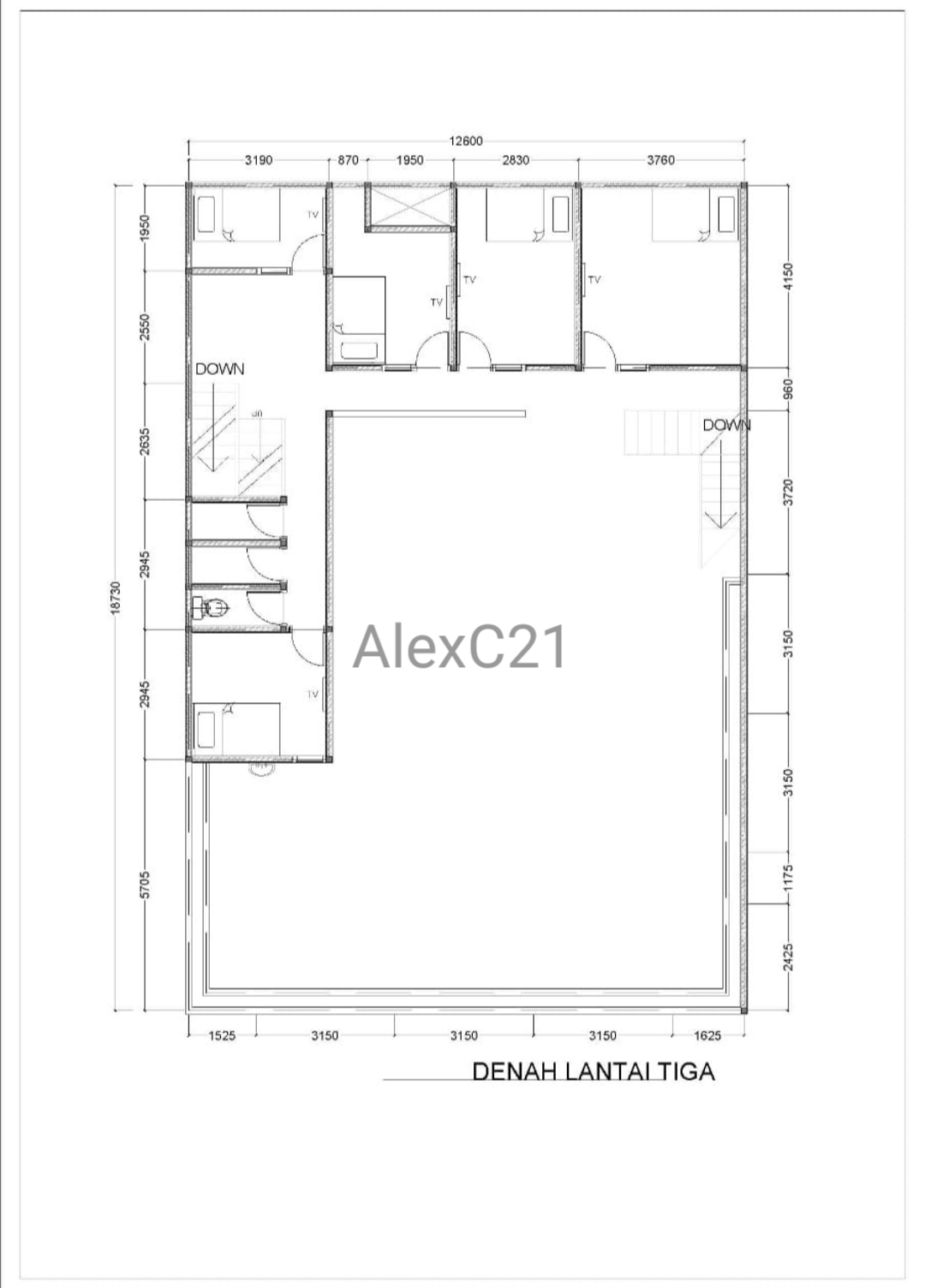 Dijual 3 unit Ruko Gandeng Connecting di Area Binus Kemangisan