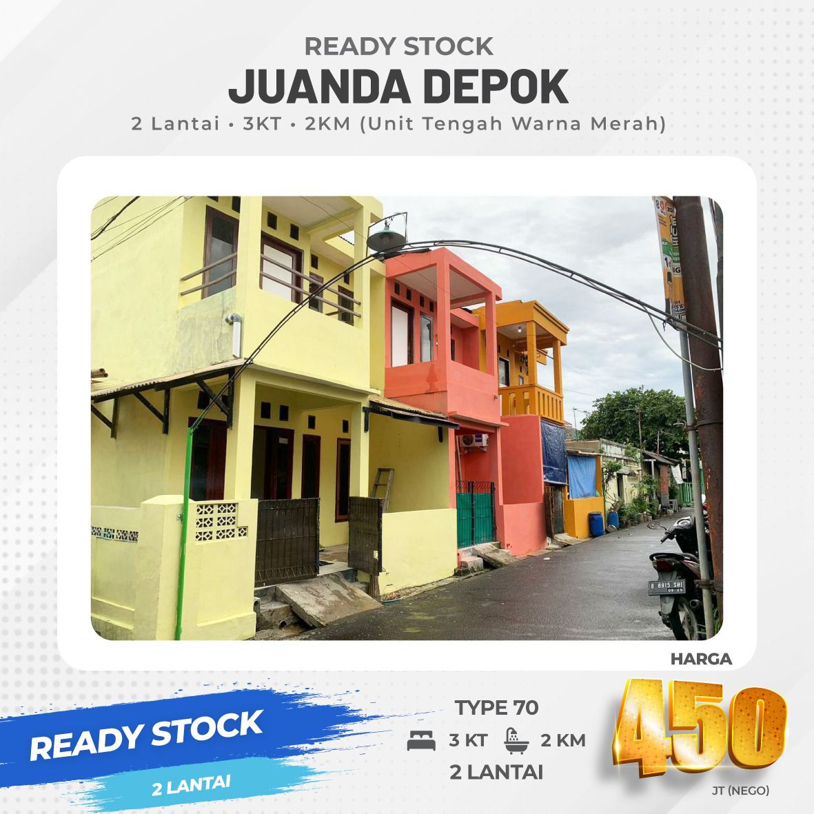 Rumah 2lantai readystok Juanda Depok Dua