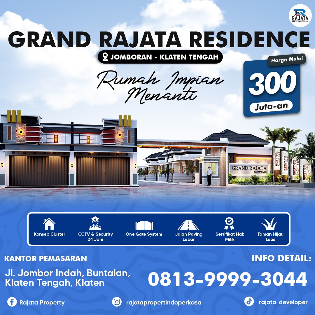 Rumah Cluster Mewah Grand Rajata Residence - Murah bisa KPR