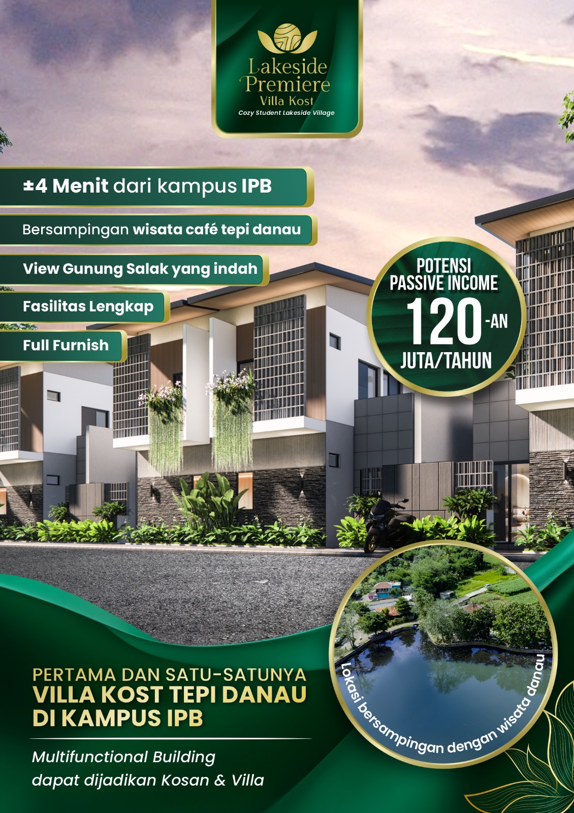 VILLA KOST TEPI DANAU DI KAMPUS IPB