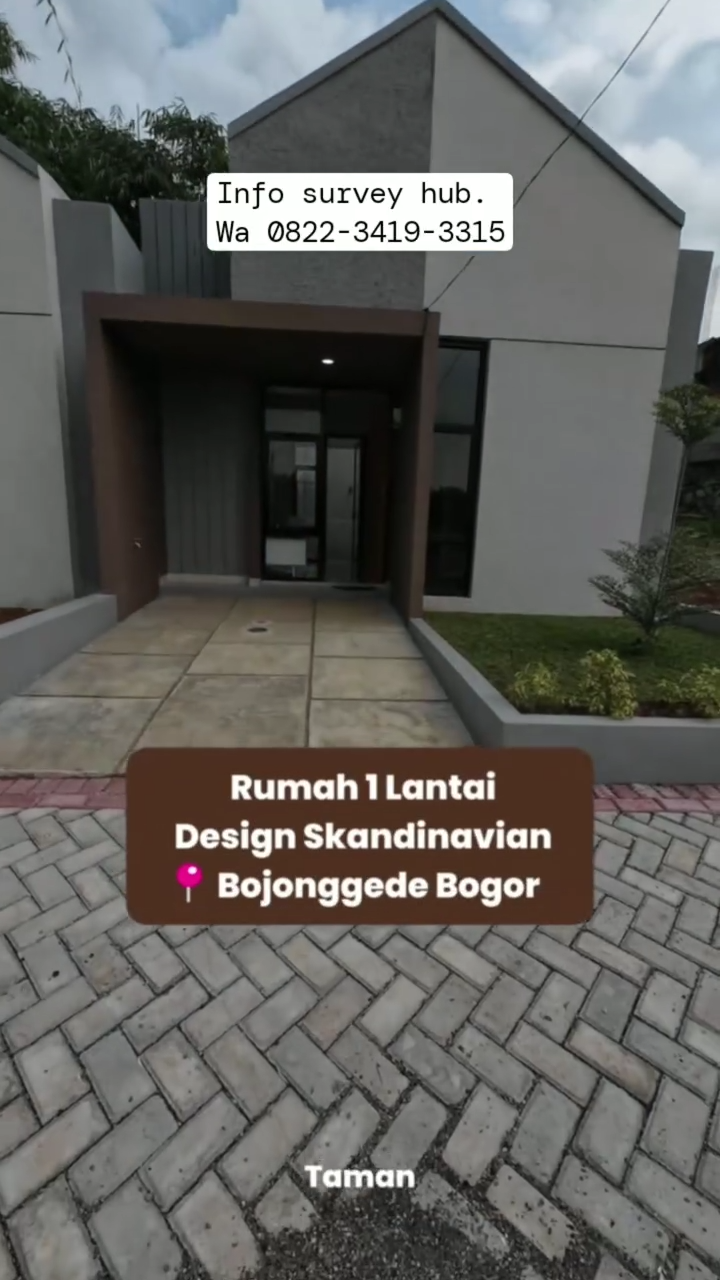 Rumah Scandinavian akses stasiun Bojonggede Bogor bisa kpr