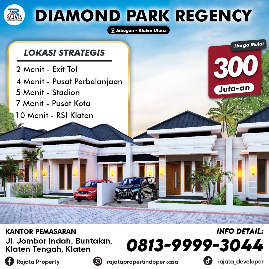 Rumah Mewah Diamond Park Regency Jebugan dekat Exit Tol Klaten