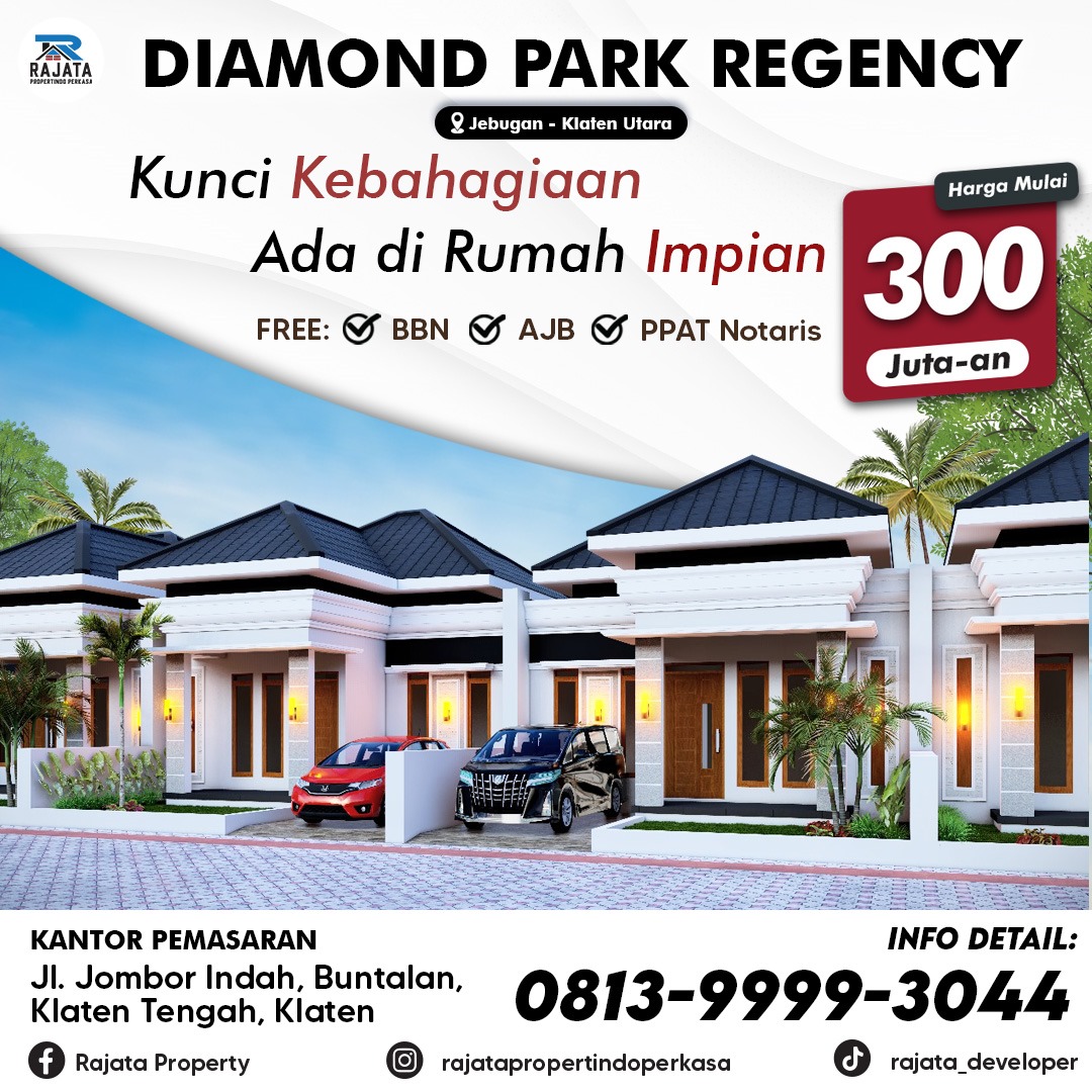 Rumah Mewah Diamond Park Regency Jebugan dekat Exit Tol Klaten