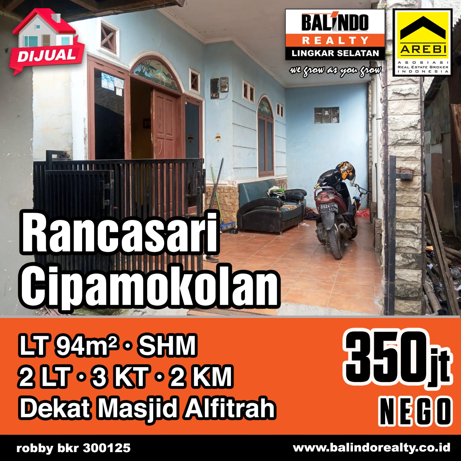 Dijual Rumah 300 Jutaan di Cipamokolan