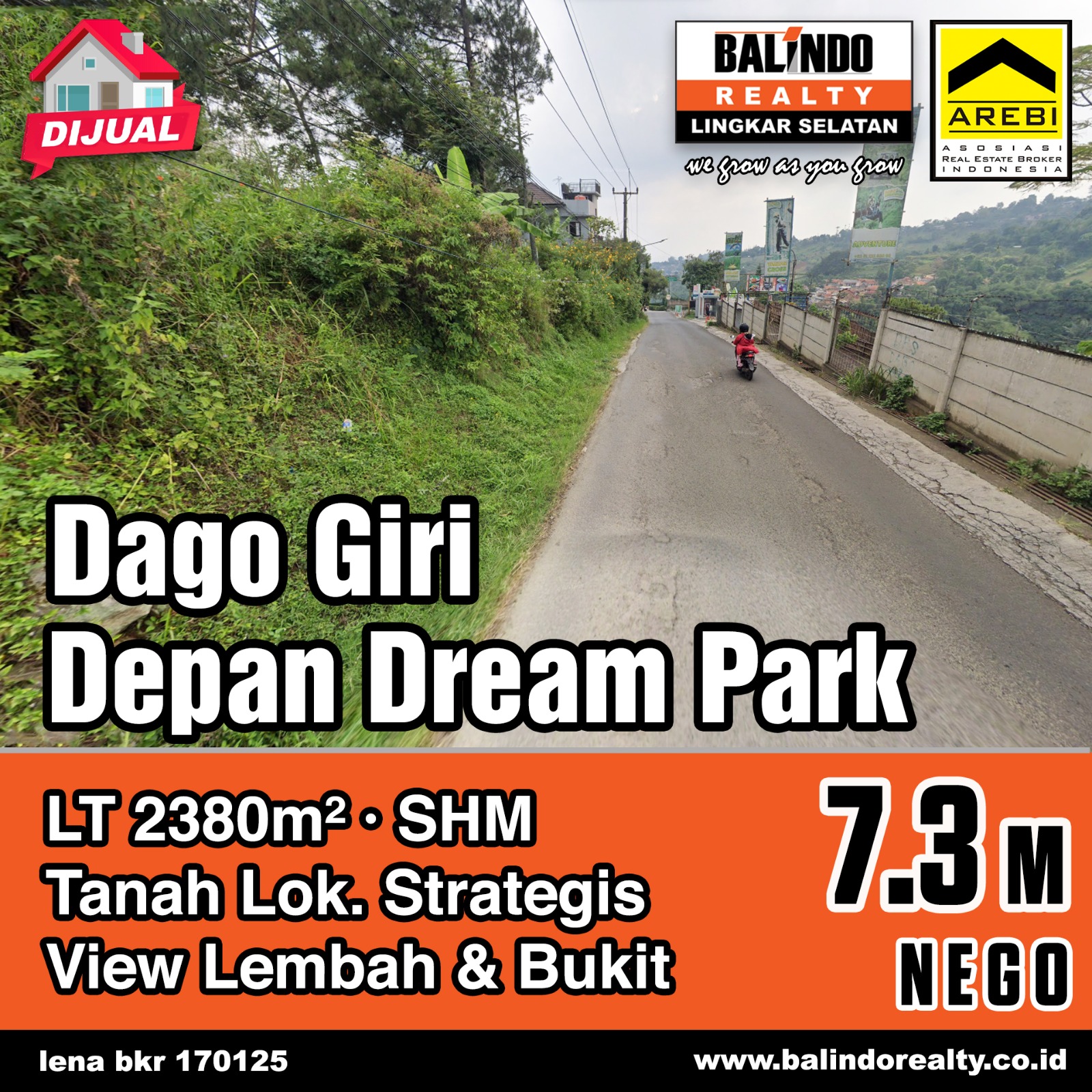 Dijual Tanah Strategis Asri View Lembah di Dago Giri