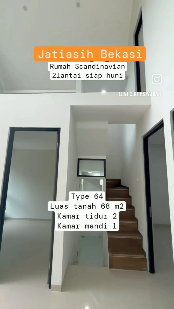 Rumah Scandinavian 2lantai siap huni Jatiasih Bekasi